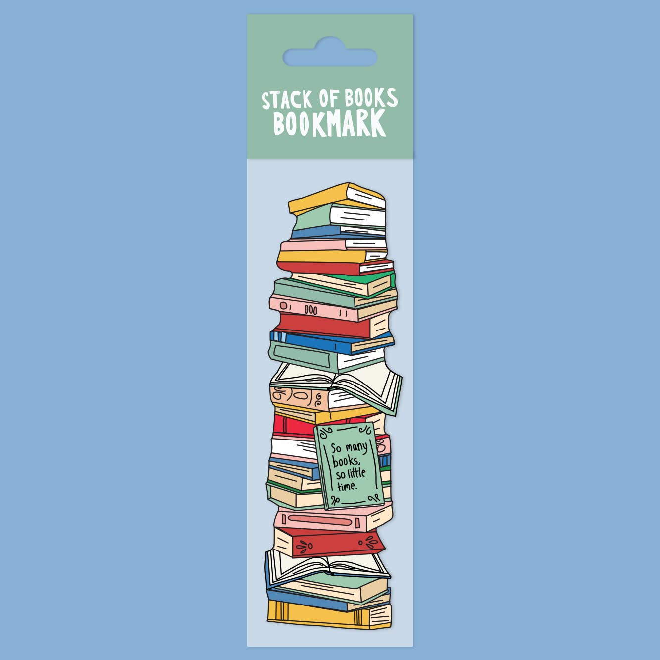 Stack of Books Bookmark (it's die cut!)