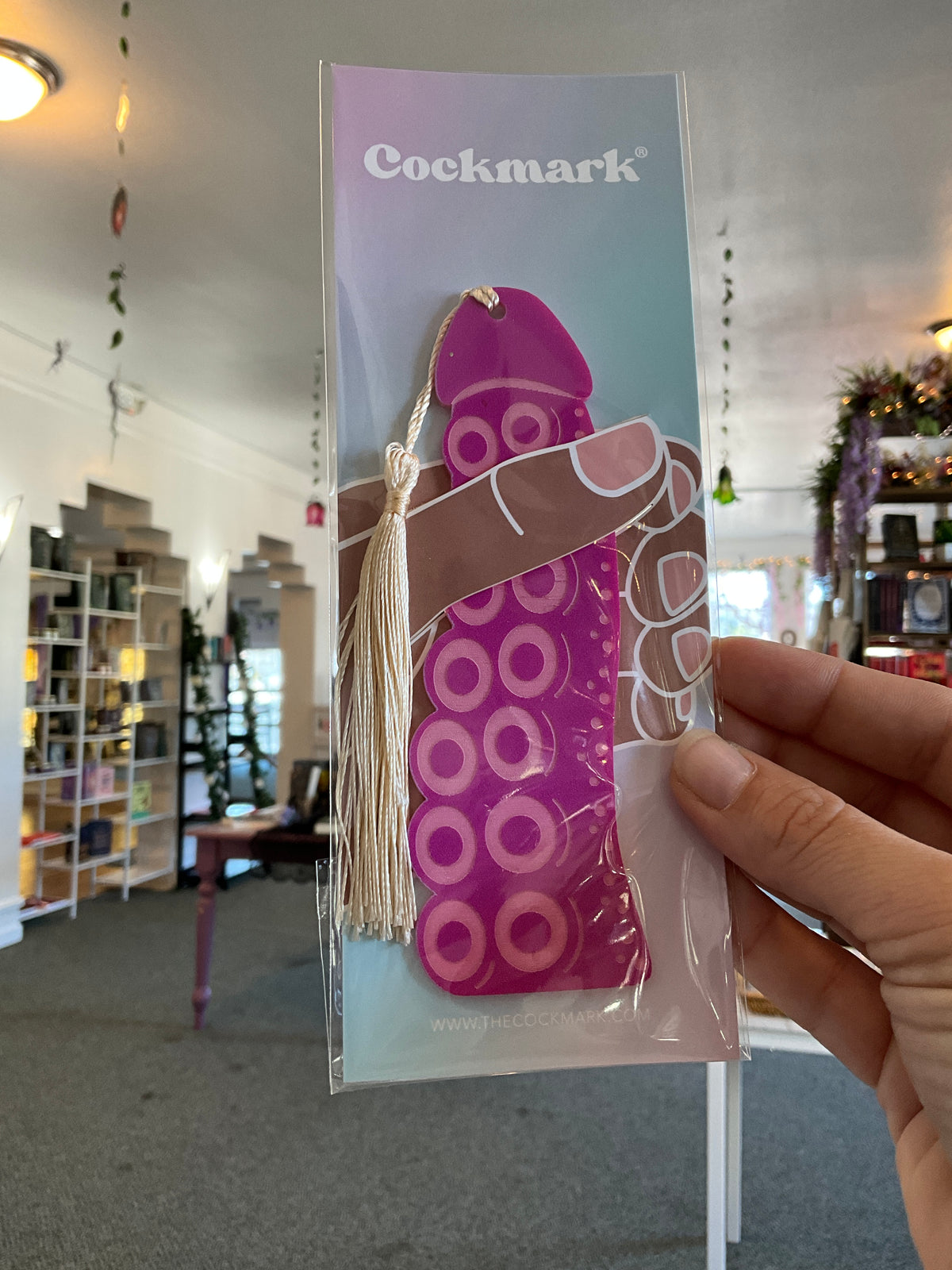 Tentacle Cockmark Bookmark: Pink