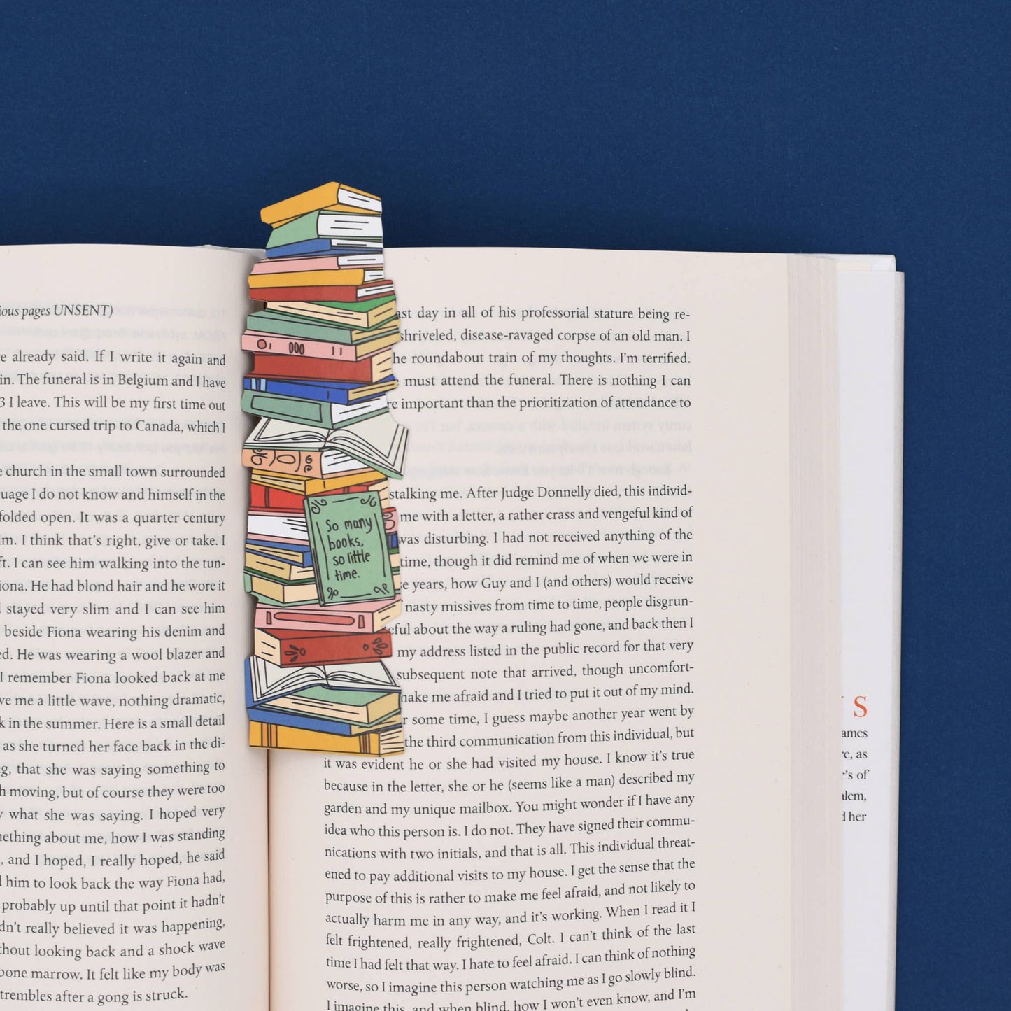 Stack of Books Bookmark (it's die cut!)