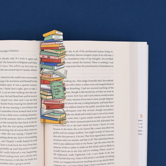 Stack of Books Bookmark (it's die cut!)