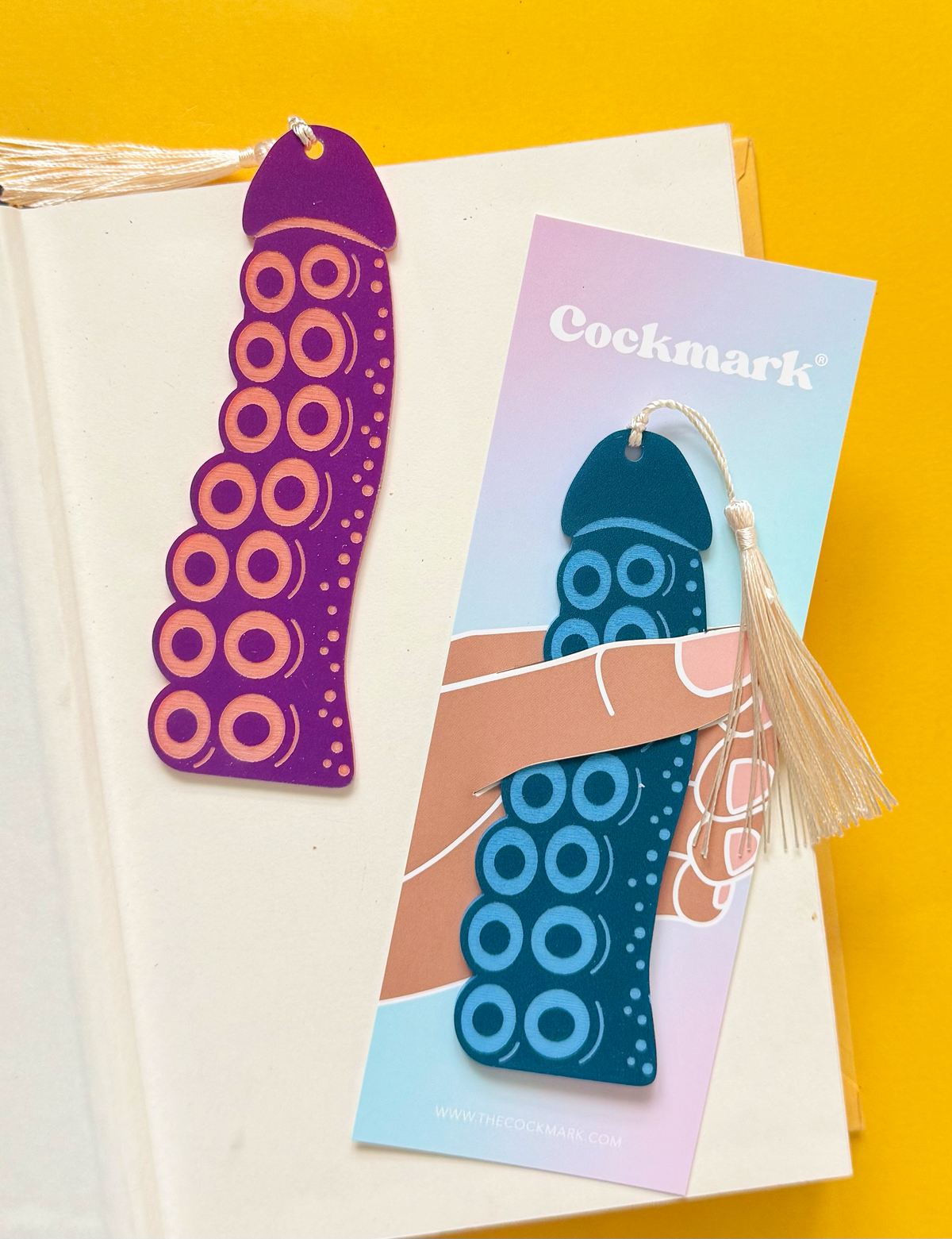 Tentacle Cockmark Bookmark: Teal