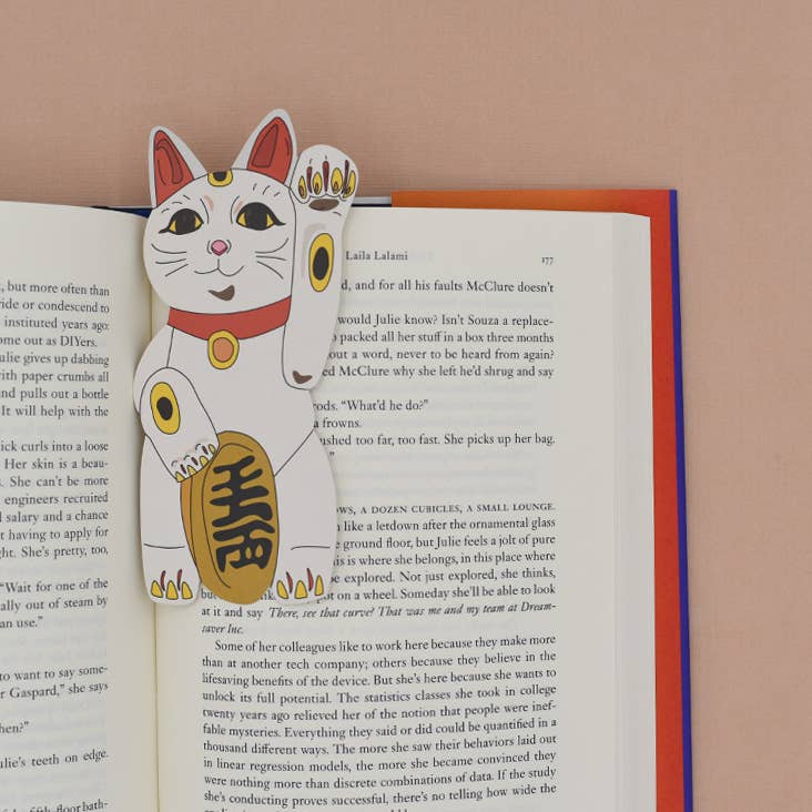 Lucky Cat Bookmark (it’s die cut!)