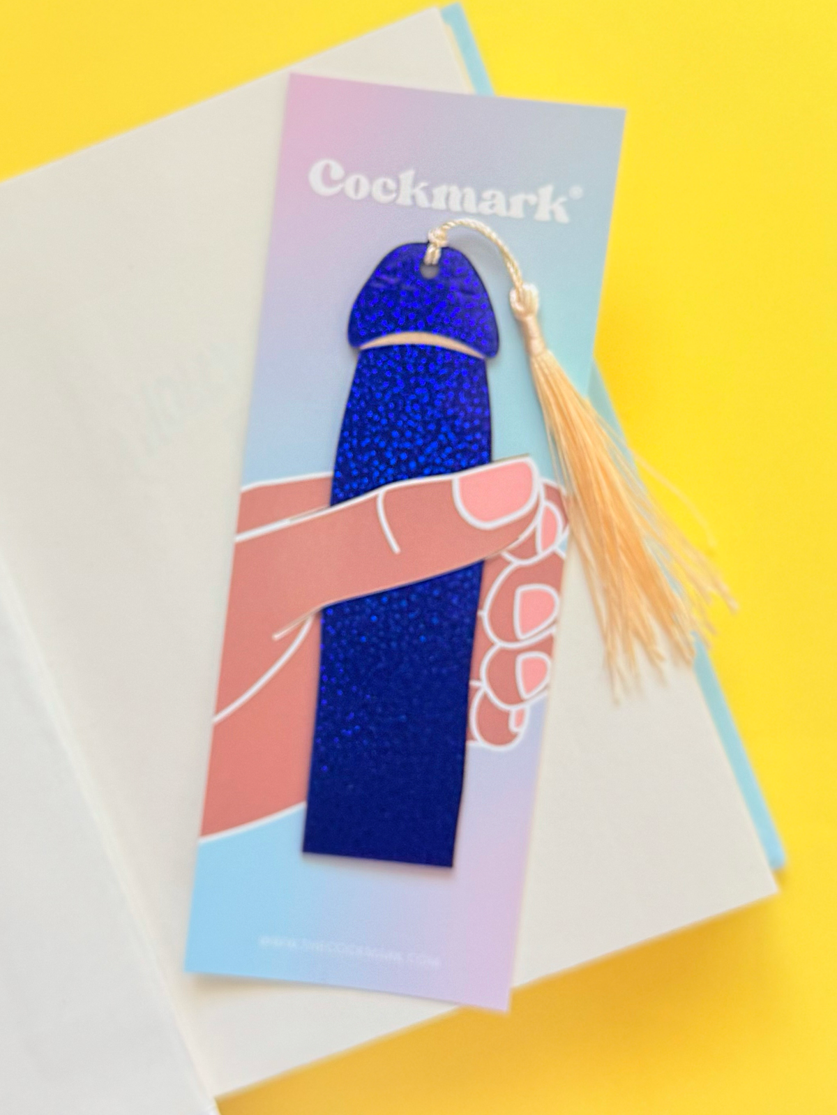 Holo Shimmer Cockmark Bookmark: Blue