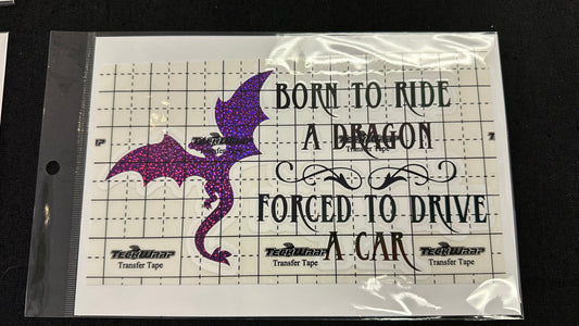 Born to Ride - 5" x 8" Car Decal