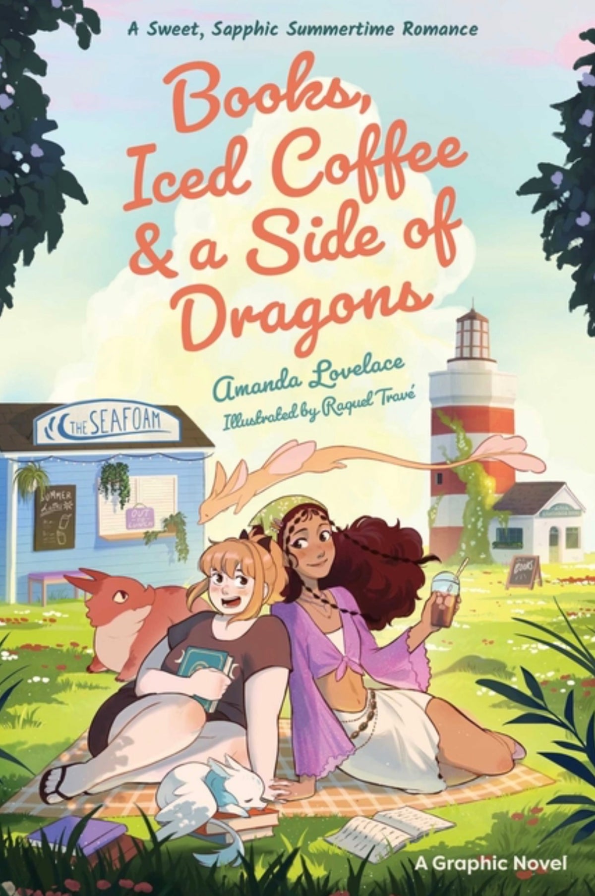 Books, Iced Coffee & a Side of Dragons: A Graphic Novel: A Sweet, Sapphic Summertime Romance (A Sweet Sapphic Romance)