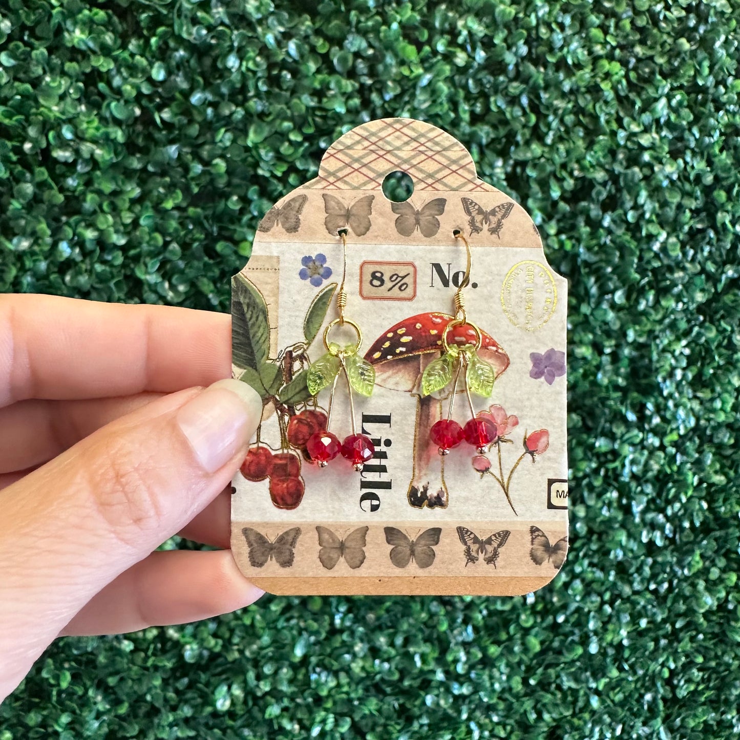 Earrings by local artist The Witches Corner