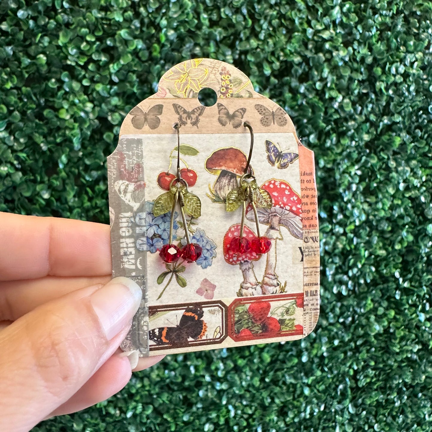 Earrings by local artist The Witches Corner