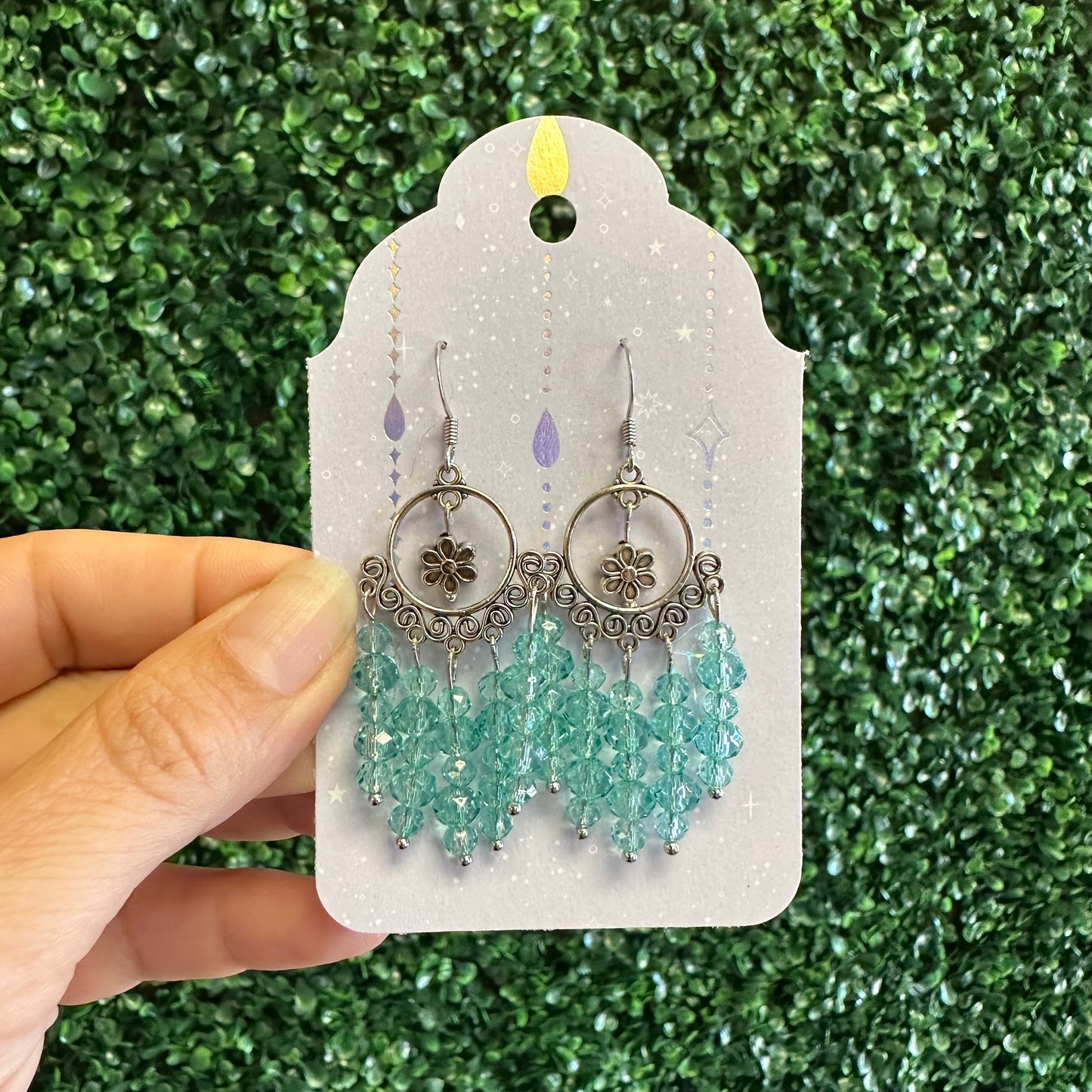 Earrings by local artist The Witches Corner