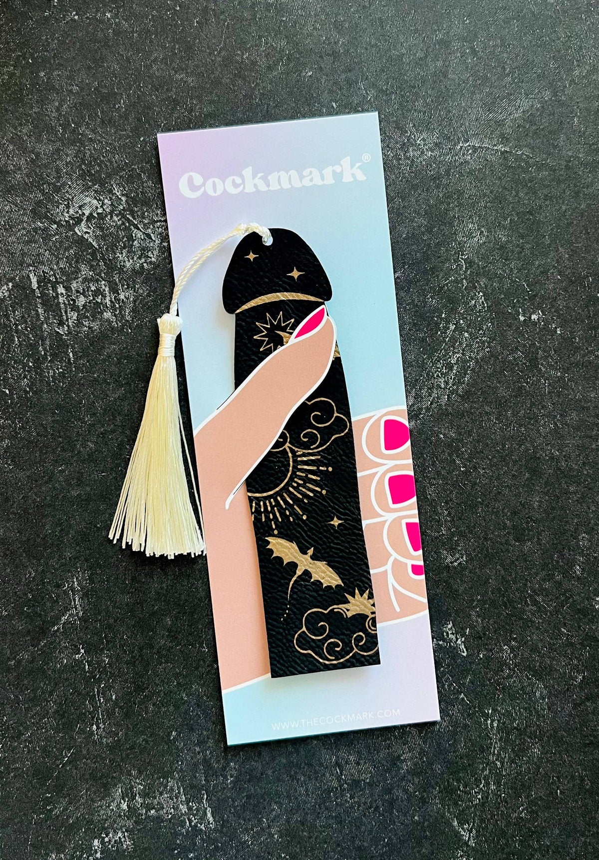 Dragon Rider Cockmark Bookmark: Black