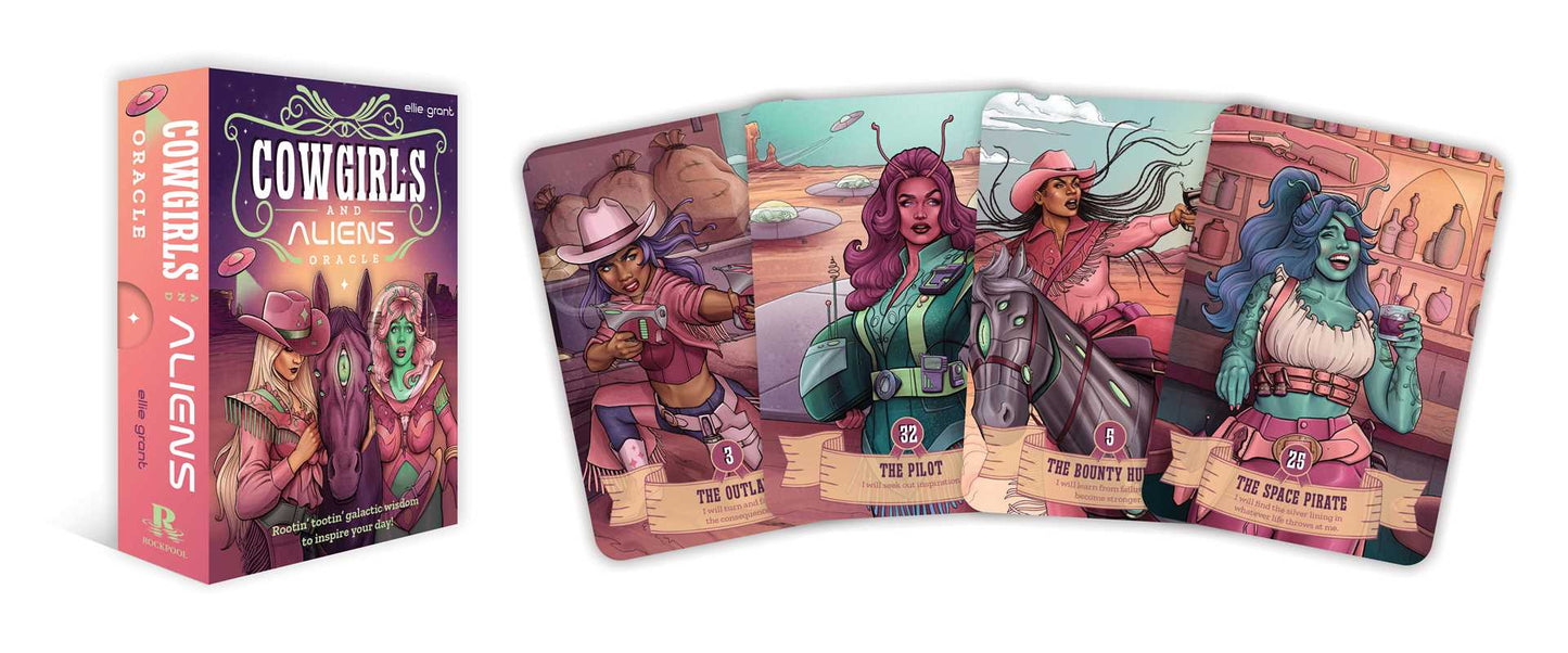 Cowgirls and Aliens Oracle by Ellie  Grant: Flashcards; 120 pages / English