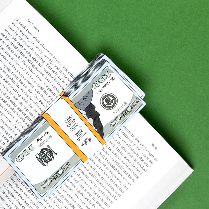 Stack of Cash Bookmark (it's die cut!)