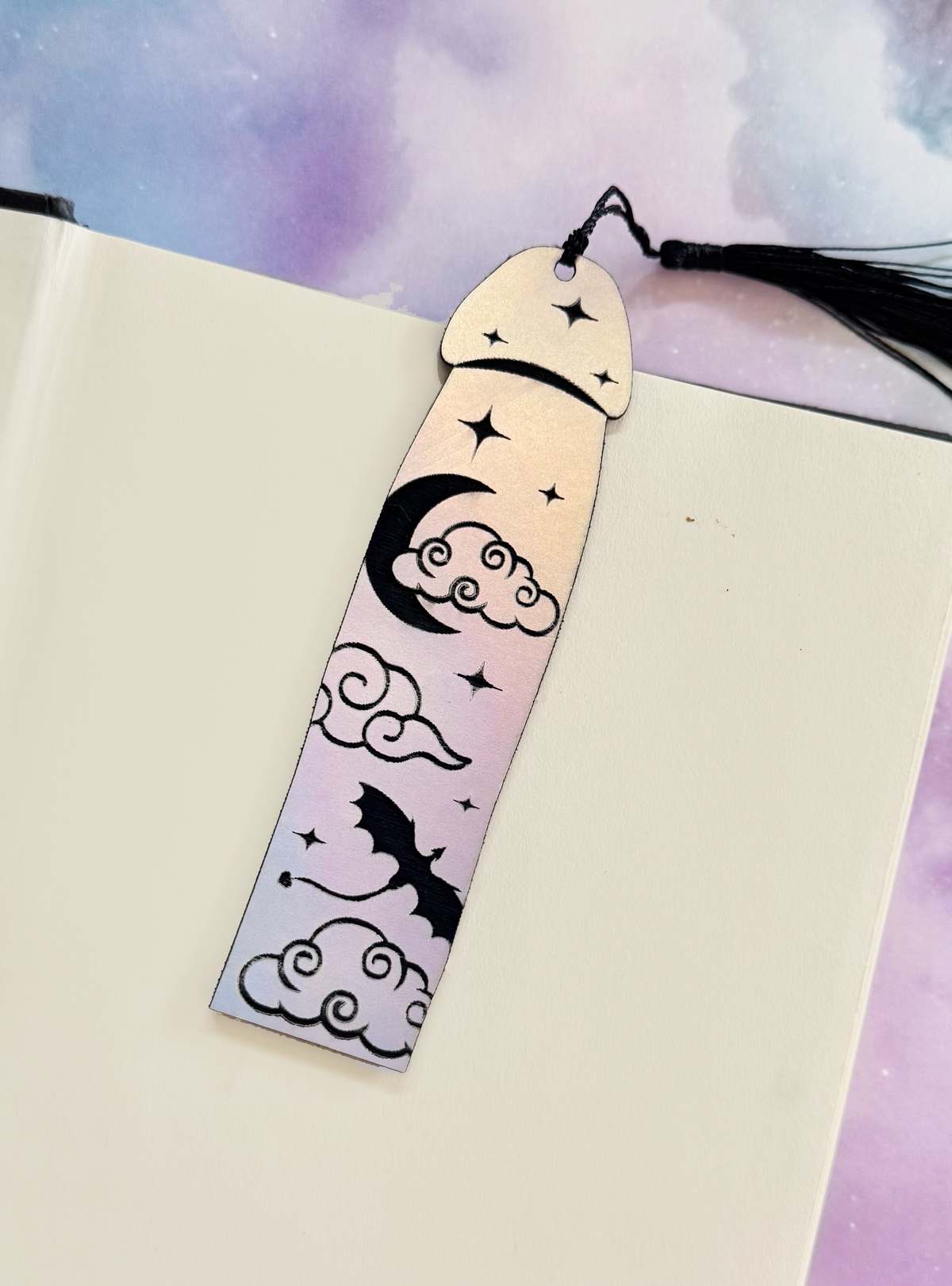 Dragon Rider Cockmark Bookmark: Holographic Silver