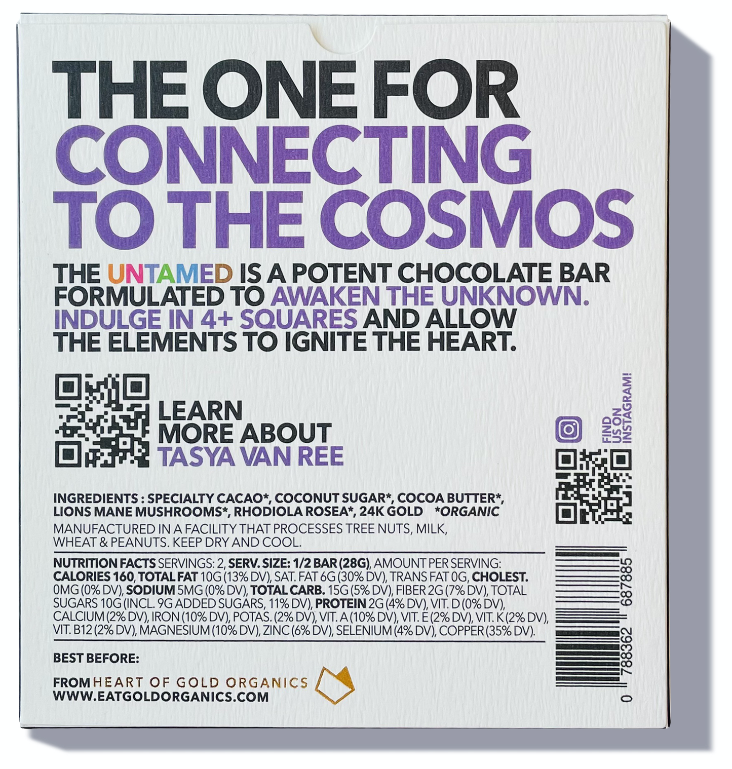 The Untamed a 24k Gold, Functional, Delicious Chocolate Bar